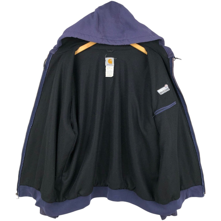 Carhartt Sweat Full Zip Hoodie Men's XL cotton navy blue type Vintage Second Hand