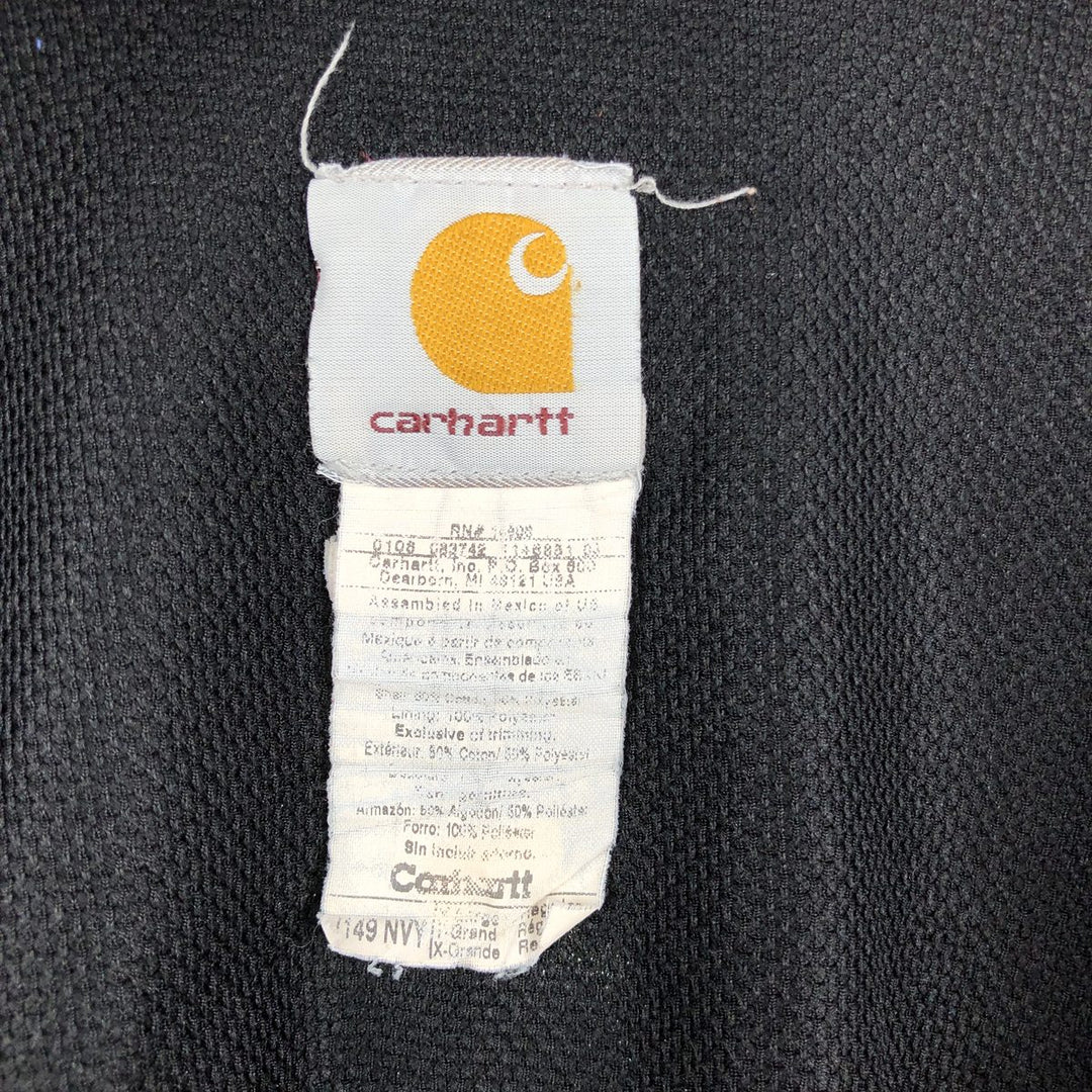 Carhartt Sweat Full Zip Hoodie Men's XL cotton navy blue type Vintage Second Hand