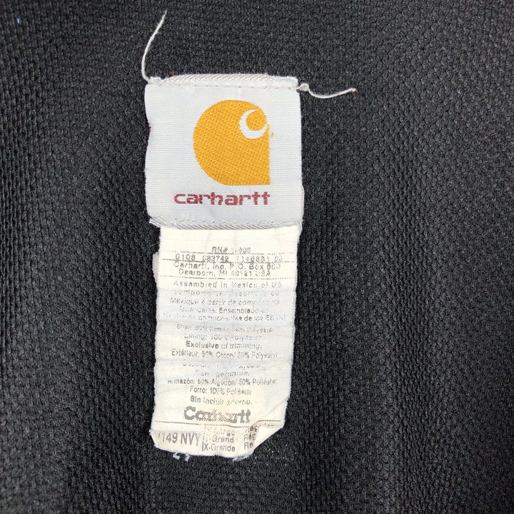 Carhartt Sweat Full Zip Hoodie Men's XL cotton navy blue type Vintage Second Hand