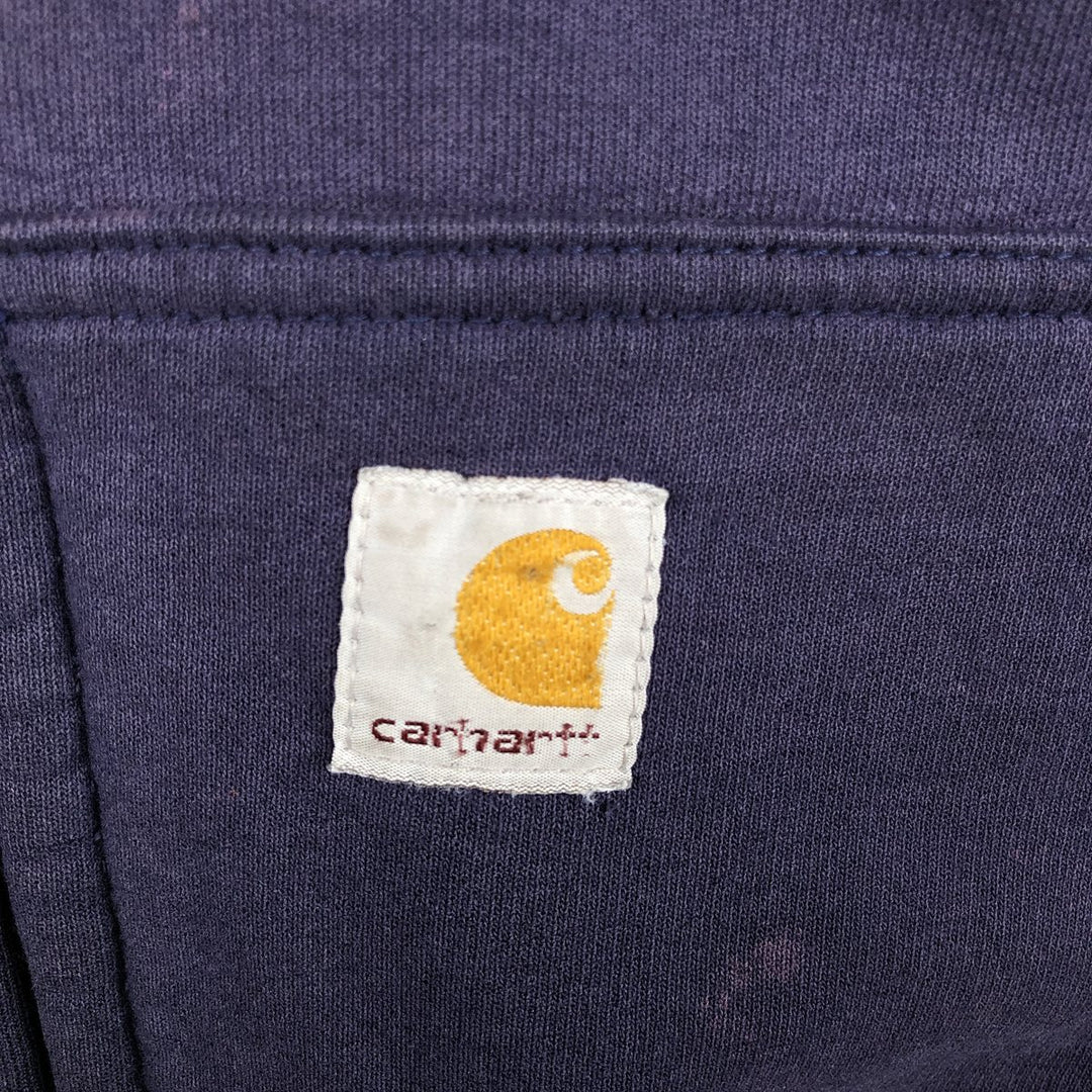 Carhartt Sweat Full Zip Hoodie Men's XL cotton navy blue type Vintage Second Hand