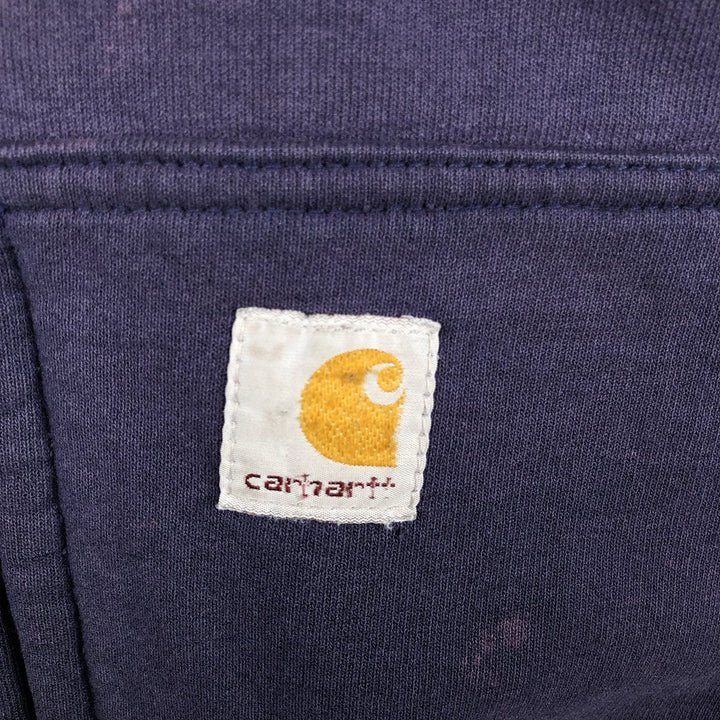 Carhartt Sweat Full Zip Hoodie Men's XL cotton navy blue type Vintage Second Hand