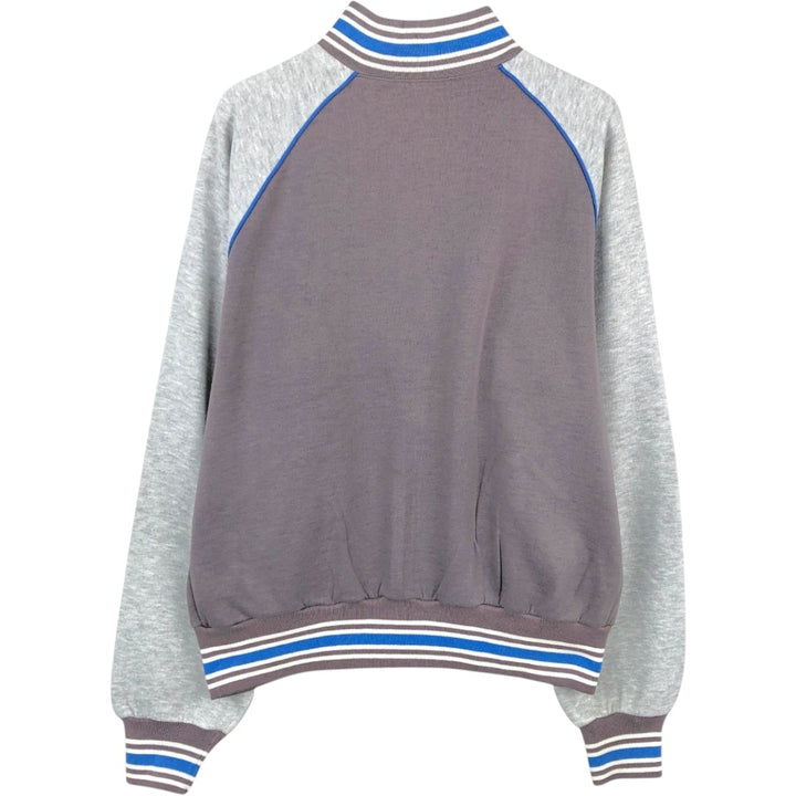 Vintage 1980'S Nike Navy Tag Full-Zip Sweatshirt, Men's Size Medium unclear gray type Vintage Second Hand