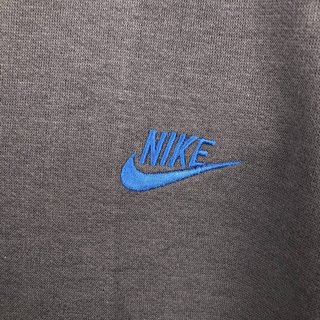 Vintage 1980'S Nike Navy Tag Full-Zip Sweatshirt, Men's Size Medium unclear gray type Vintage Second Hand
