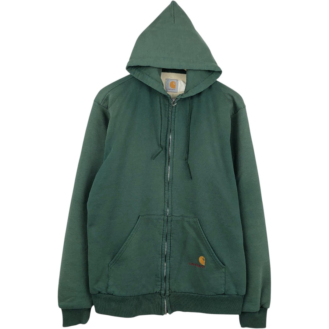 Carhartt Sweat Full Zip Hoodie Men's XL unclear green type Vintage Second Hand