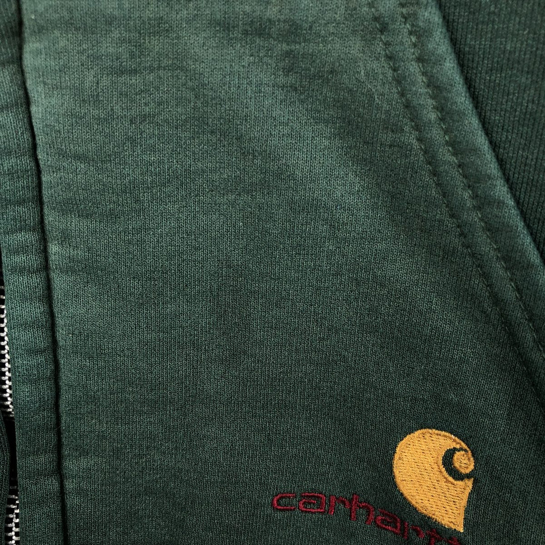 Carhartt Sweat Full Zip Hoodie Men's XL unclear green type Vintage Second Hand