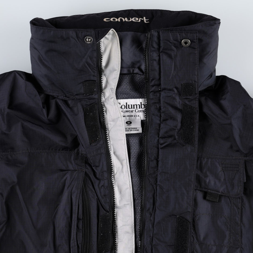 90s-00'S Columbia CONVERT Ripstop Mountain Jacket Shell Jacket Men's Size M Nylon black type Vintage Second Hand