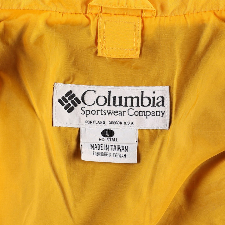 90s-00'S Columbia Mountain Jacket, Shell Jacket, Men's Size L polyester yellow type Vintage Second Hand