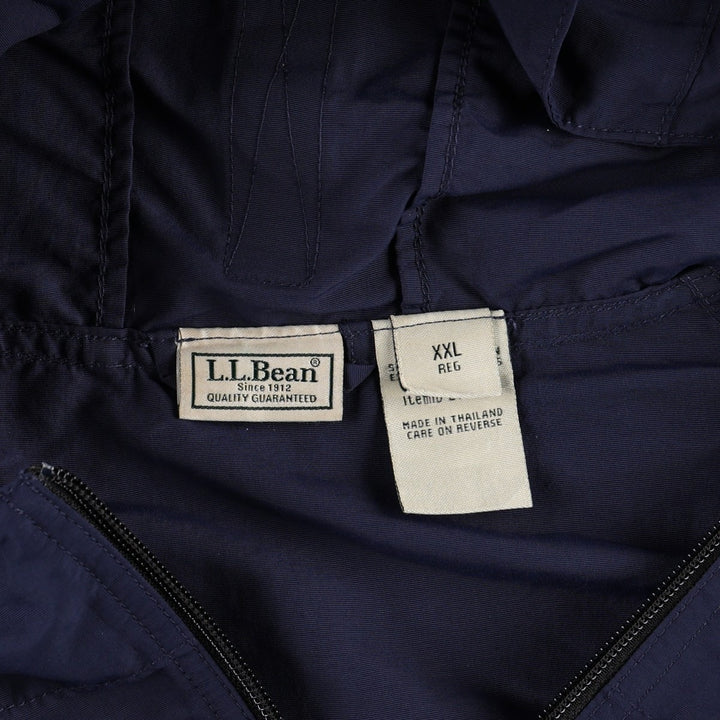 90s-00'S LL Bean Anorak Parka, Men's XXL equivalent Nylon navy blue type Vintage Second Hand