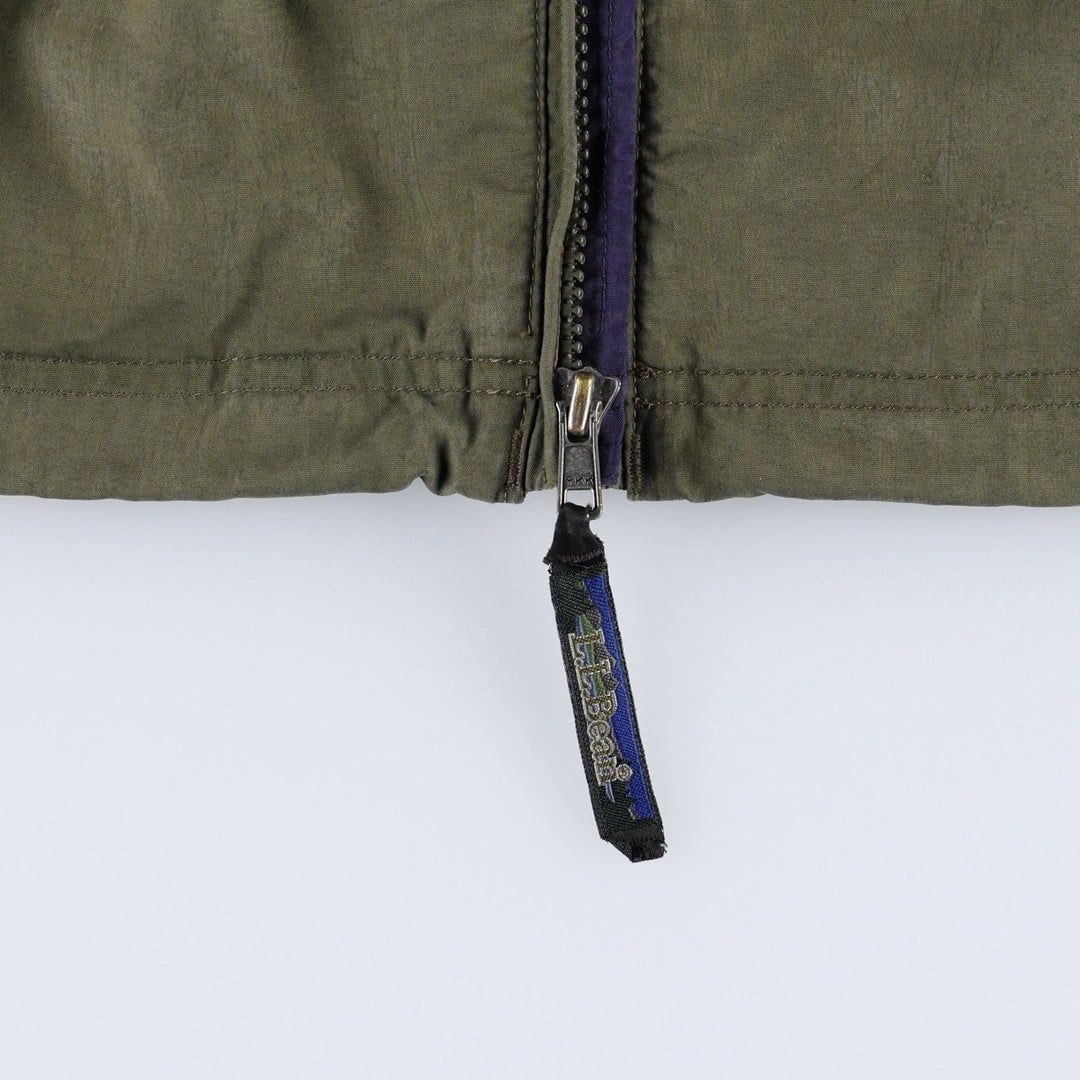 90s-00'S LLBean Nylon Jacket, Men's Size L Nylon Khaki type Vintage Second Hand