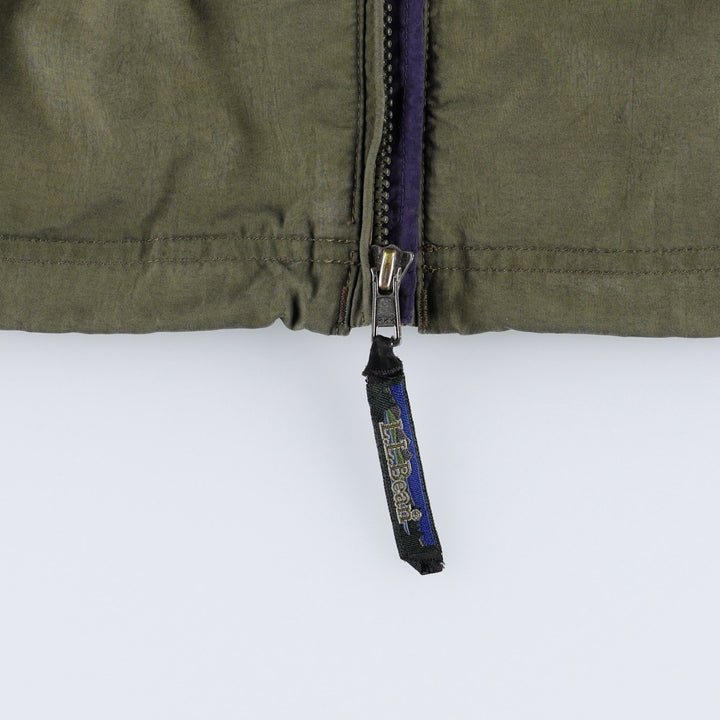 90s-00'S LLBean Nylon Jacket, Men's Size L Nylon Khaki type Vintage Second Hand