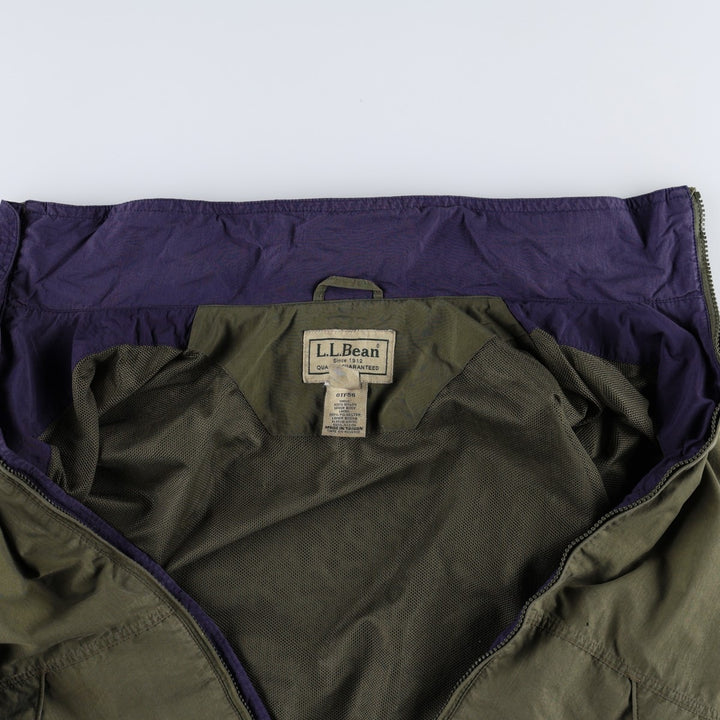 90s-00'S LLBean Nylon Jacket, Men's Size L Nylon Khaki type Vintage Second Hand
