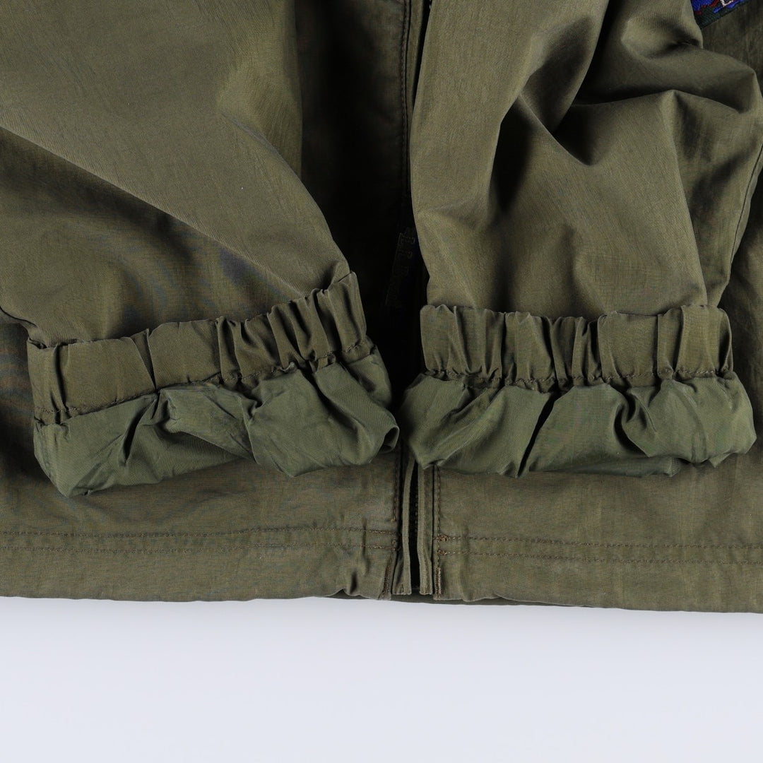 90s-00'S LLBean Nylon Jacket, Men's Size L Nylon Khaki type Vintage Second Hand