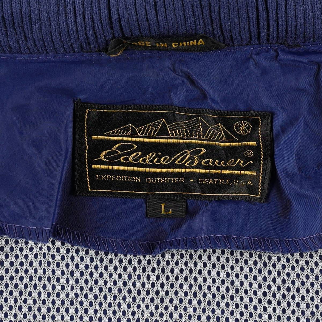 70s-80'S Eddie Bauer Black Tag Mountain Jacket Shell Jacket Men's Size L (Equivalent) Vintage Nylon Navy blue Vintage Second Hand