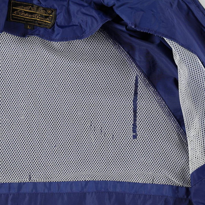 70s-80'S Eddie Bauer Black Tag Mountain Jacket Shell Jacket Men's Size L (Equivalent) Vintage Nylon Navy blue Vintage Second Hand