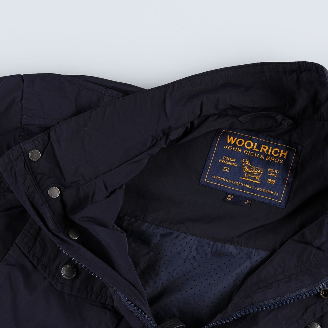 2000'S Woolrich John Rich and Bros Mountain Jacket Shell Jacket Men's Size L (approx.) Nylon navy blue type Vintage Second Hand