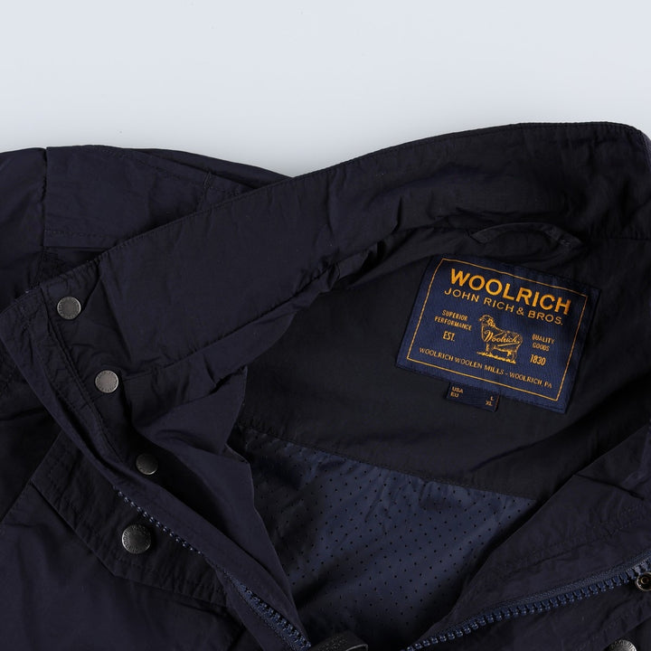 2000'S Woolrich John Rich and Bros Mountain Jacket Shell Jacket Men's Size L (approx.) Nylon navy blue type Vintage Second Hand