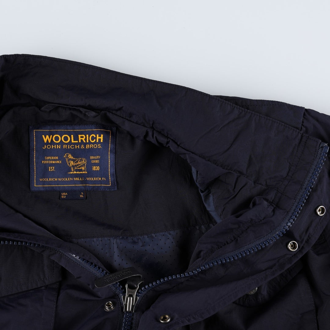 2000'S Woolrich John Rich and Bros Mountain Jacket Shell Jacket Men's Size L (approx.) Nylon navy blue type Vintage Second Hand
