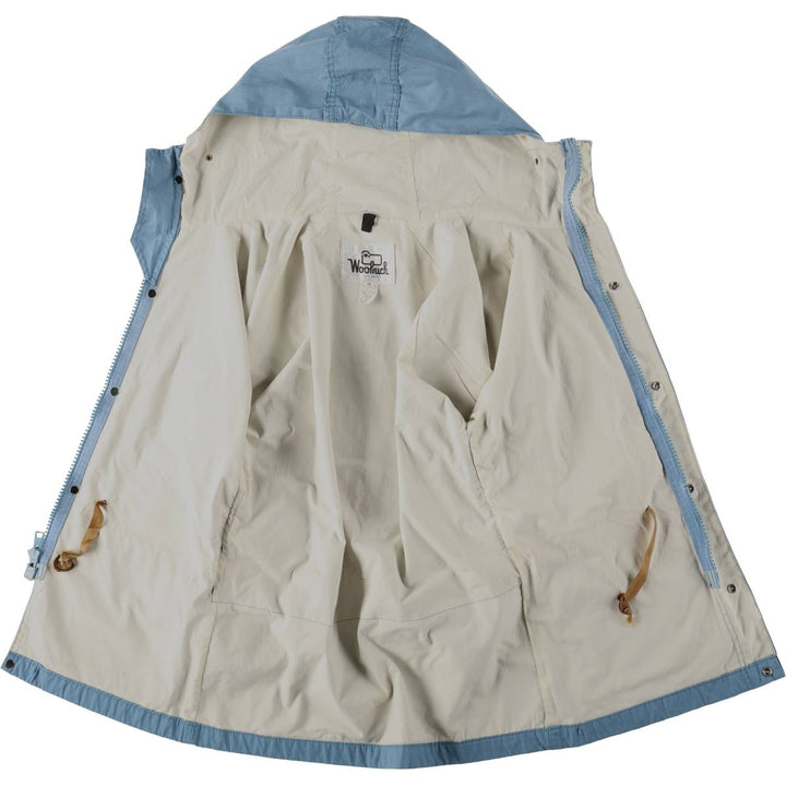 1970'S Woolrich Mountain Parka Shell Jacket, Made in USA, Men's Size S (approx.) polyester Blue type light blue Vintage Second Hand