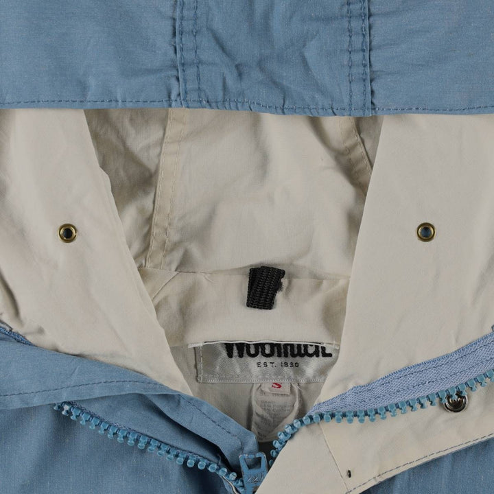 1970'S Woolrich Mountain Parka Shell Jacket, Made in USA, Men's Size S (approx.) polyester Blue type light blue Vintage Second Hand