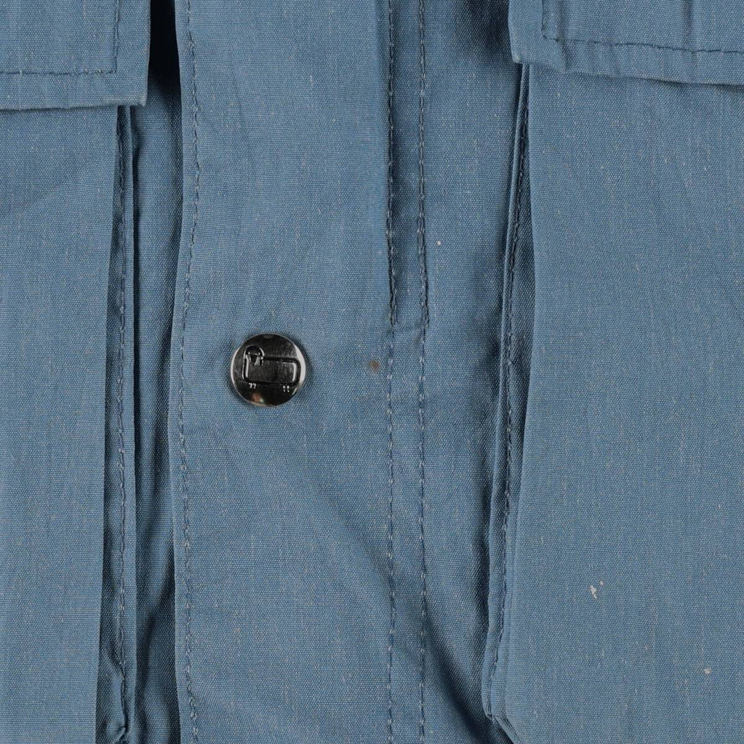 1970'S Woolrich Mountain Parka Shell Jacket, Made in USA, Men's Size S (approx.) polyester Blue type light blue Vintage Second Hand