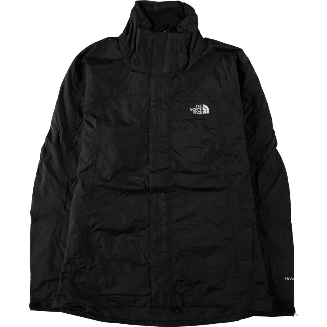 THE NORTH FACE HYVENT Mountain Parka Shell Jacket Men's L size Nylon black type Vintage Second Hand