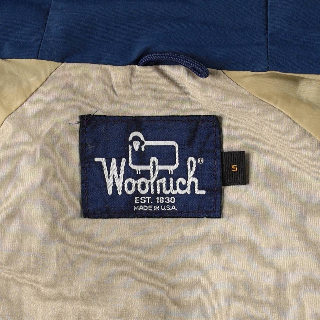 Vintage 1980'S WOOLRICH Mountain Parka Shell Jacket, Made in USA, Men's Size Small unclear Navy blue Vintage Second Hand