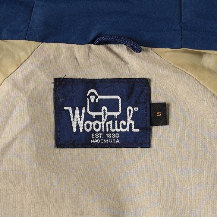 Vintage 1980'S WOOLRICH Mountain Parka Shell Jacket, Made in USA, Men's Size Small unclear Navy blue Vintage Second Hand