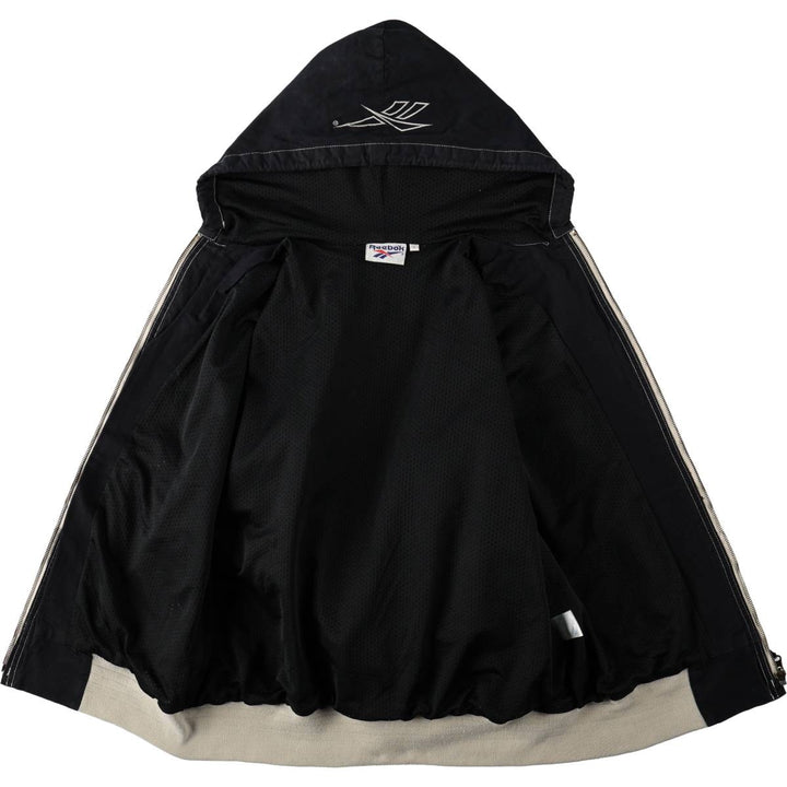 90'S Reebok Cotton Hoodie, Men's Size S (approx.), Vintage cotton black type Vintage Second Hand