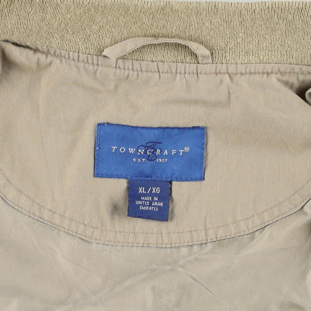 Vintage 80s-90'S Town Craft Derby Jacket, Cup Shoulder, Men's XL cotton Beige type Vintage Second Hand