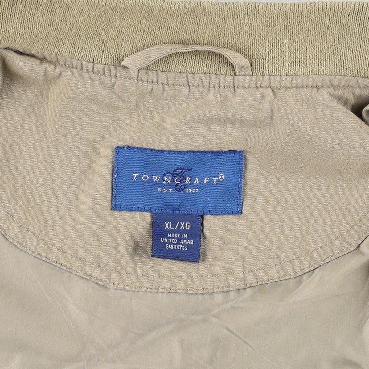 Vintage 80s-90'S Town Craft Derby Jacket, Cup Shoulder, Men's XL cotton Beige type Vintage Second Hand