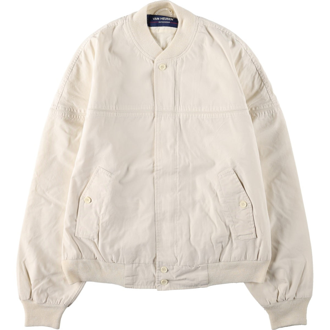 1980'S Van Heusen Derby Jacket, Cup Shoulder Jacket, Men's Size L (approx.), Vintage cotton ivory Vintage Second Hand