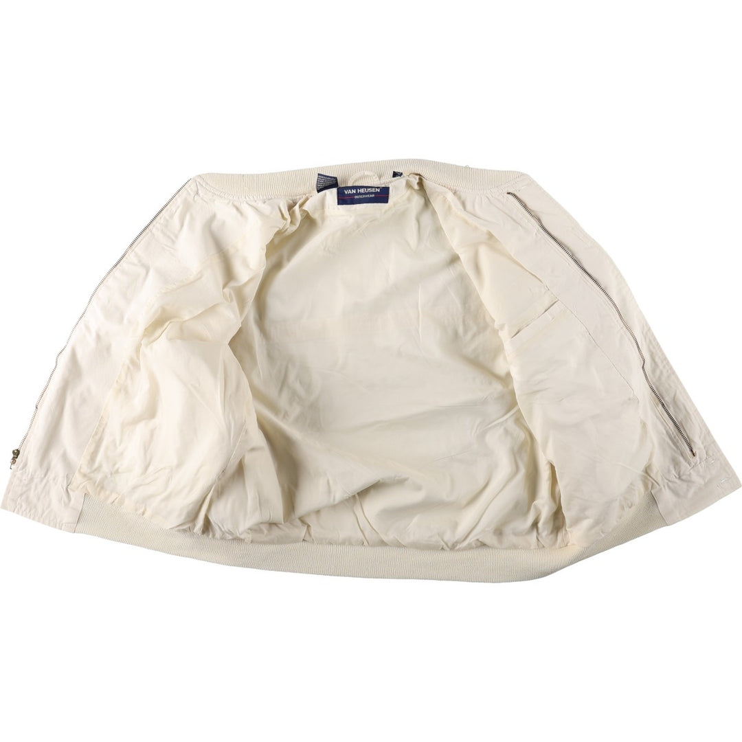 1980'S Van Heusen Derby Jacket, Cup Shoulder Jacket, Men's Size L (approx.), Vintage cotton ivory Vintage Second Hand