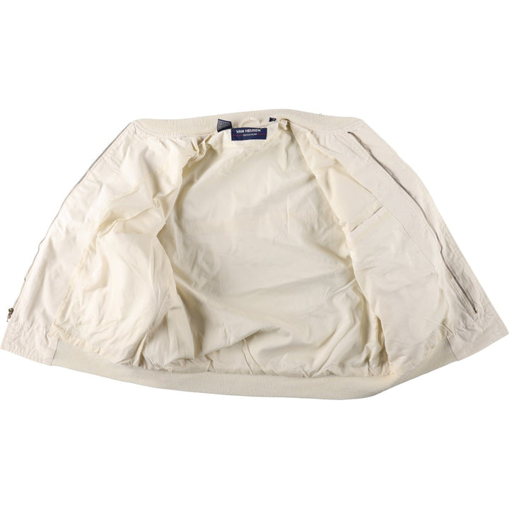 1980'S Van Heusen Derby Jacket, Cup Shoulder Jacket, Men's Size L (approx.), Vintage cotton ivory Vintage Second Hand