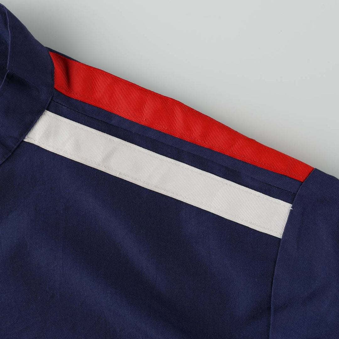 1960s-era FLIGHT APPAREL IND Piper Aircraft Tricolor Zip-Up Jacket, Men's Size L (approx.), Vintage unclear red type Vintage Second Hand