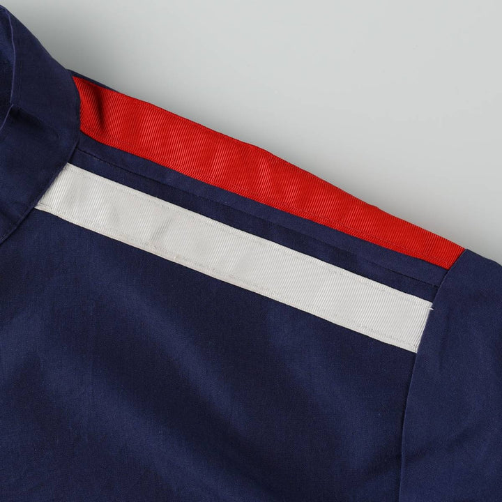 1960s-era FLIGHT APPAREL IND Piper Aircraft Tricolor Zip-Up Jacket, Men's Size L (approx.), Vintage unclear red type Vintage Second Hand