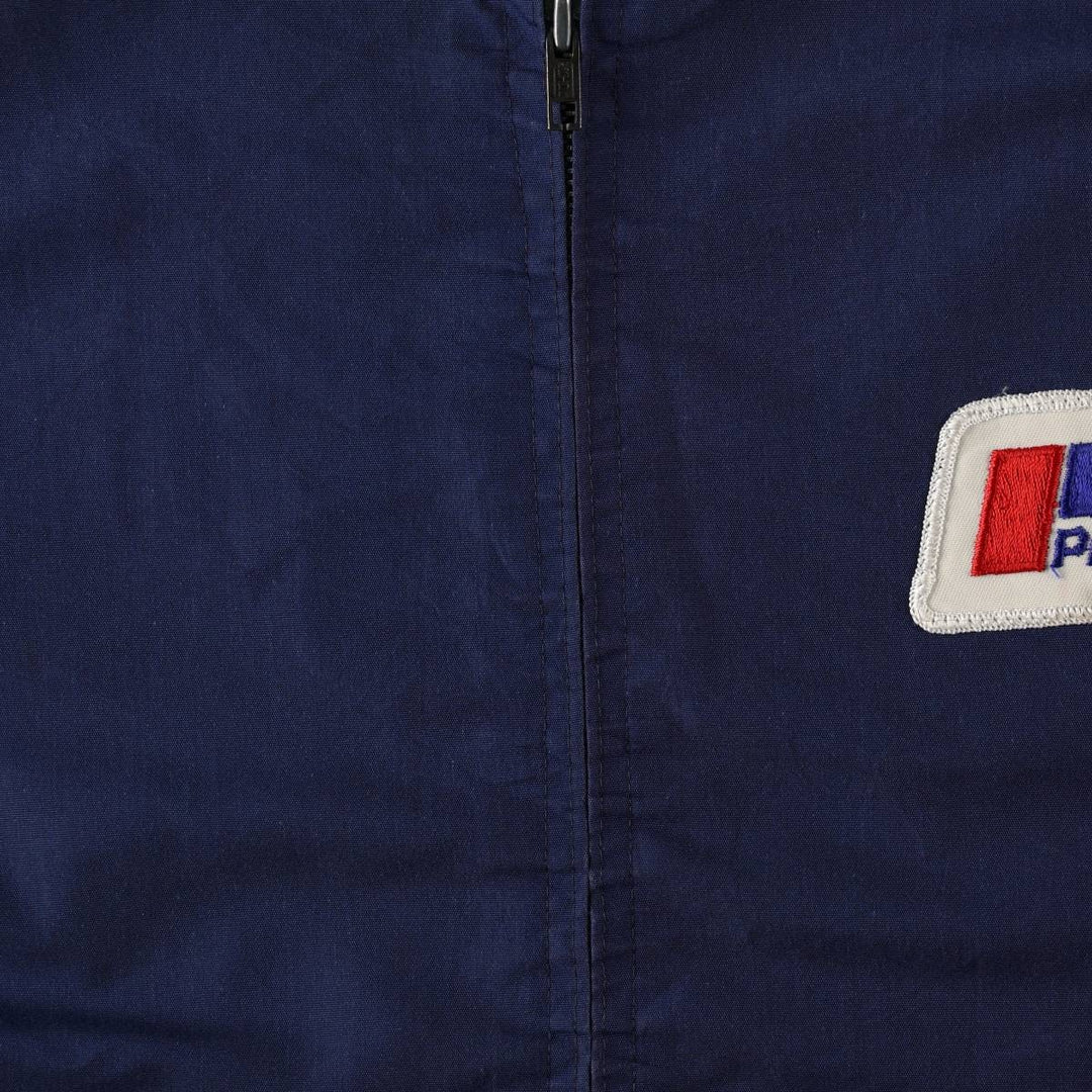 1960s-era FLIGHT APPAREL IND Piper Aircraft Tricolor Zip-Up Jacket, Men's Size L (approx.), Vintage unclear red type Vintage Second Hand