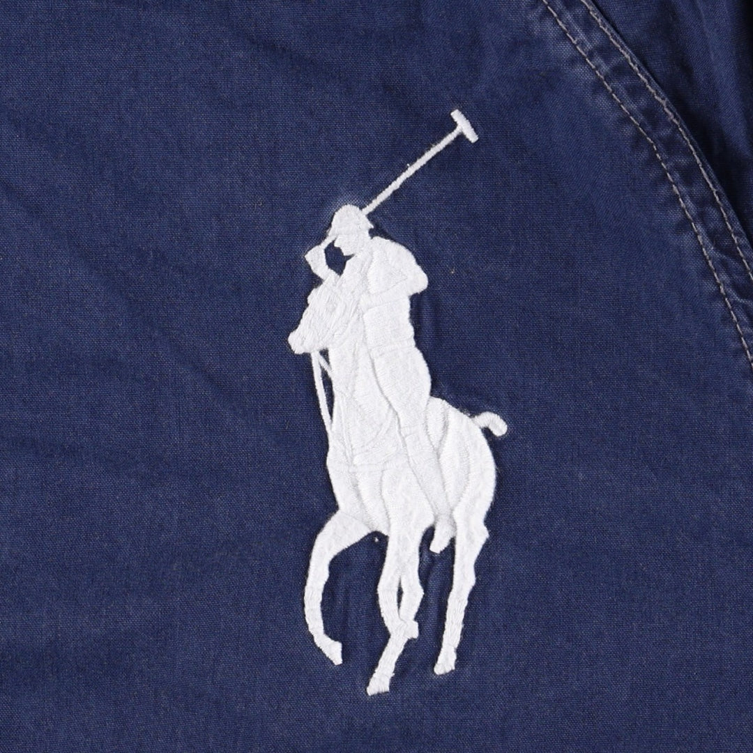 Ralph Lauren POLO by Ralph Lauren Big Pony Cotton Hoodie, Men's Size M (approx.) cotton navy blue type Vintage Second Hand