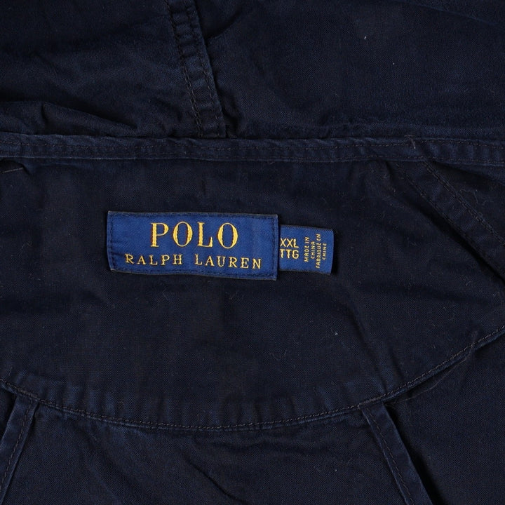 Ralph Lauren POLO RALPH LAUREN cotton hoodie, men's size XXL cotton navy blue type Vintage Second Hand