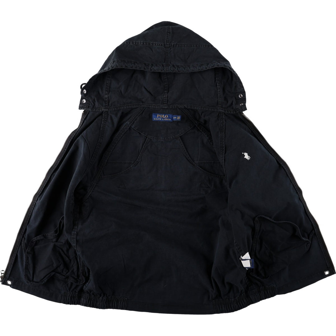 Ralph Lauren POLO RALPH LAUREN cotton hoodie, men's size S cotton black type Vintage Second Hand