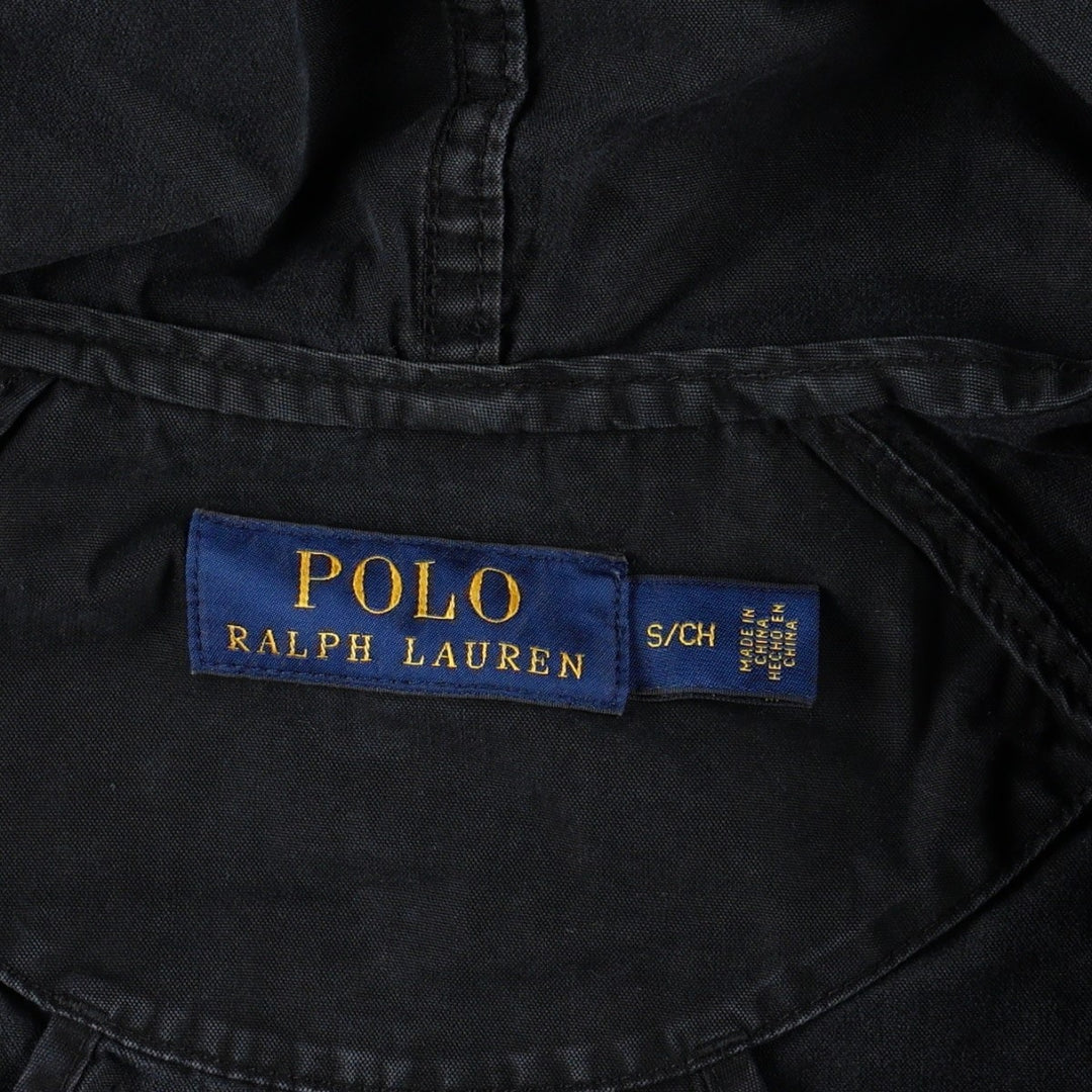 Ralph Lauren POLO RALPH LAUREN cotton hoodie, men's size S cotton black type Vintage Second Hand