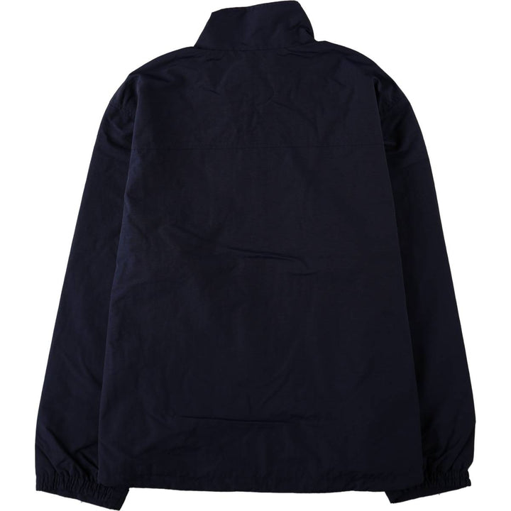 80s-90'S Lands' End Half-Zip Nylon Pullover, Men's Size XL (Equivalent), Vintage Nylon navy blue type Vintage Second Hand