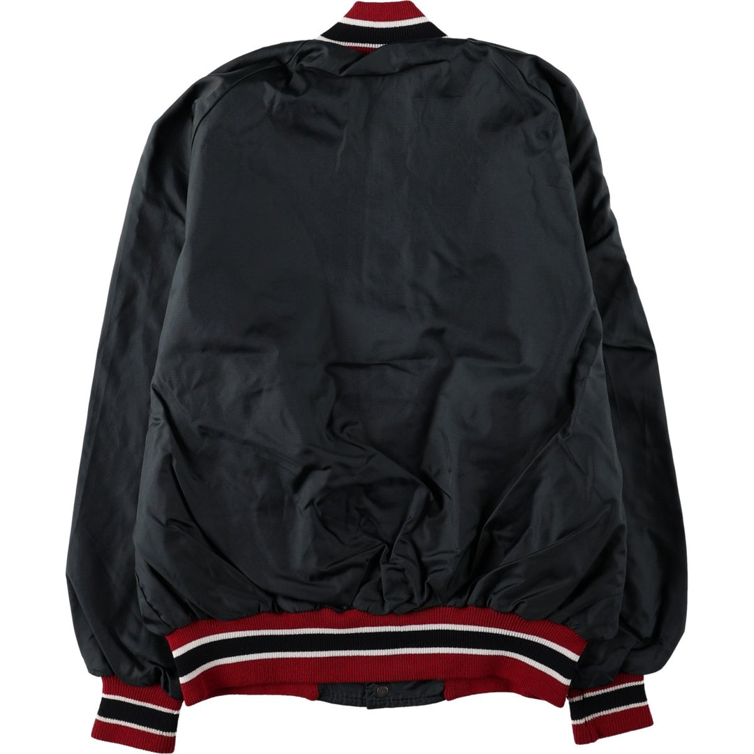 80'S DeLONG College Varsity Jacket Award Jacket Made in USA Men's Size L (Equivalent) Vintage polyester black type Vintage Second Hand