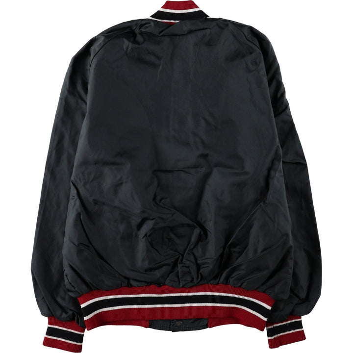 80'S DeLONG College Varsity Jacket Award Jacket Made in USA Men's Size L (Equivalent) Vintage polyester black type Vintage Second Hand