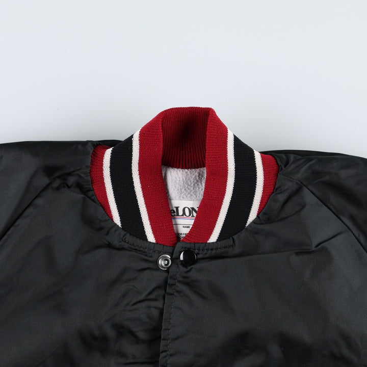 80'S DeLONG College Varsity Jacket Award Jacket Made in USA Men's Size L (Equivalent) Vintage polyester black type Vintage Second Hand