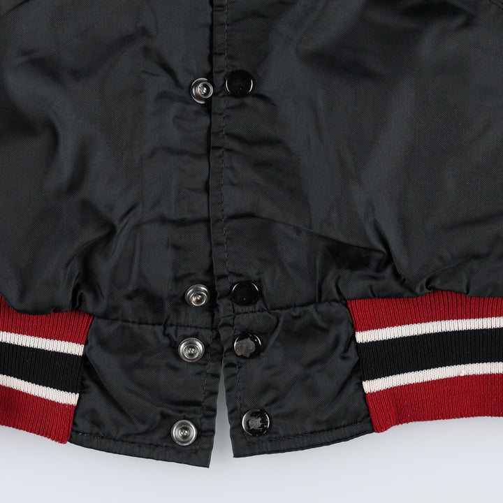 80'S DeLONG College Varsity Jacket Award Jacket Made in USA Men's Size L (Equivalent) Vintage polyester black type Vintage Second Hand