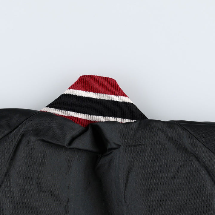 80'S DeLONG College Varsity Jacket Award Jacket Made in USA Men's Size L (Equivalent) Vintage polyester black type Vintage Second Hand