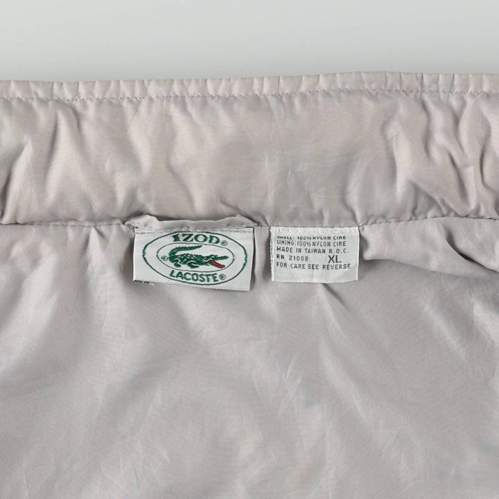 80s-90'S Lacoste IZOD Nylon Jacket, Men's Size XL (approx.), Vintage Nylon gray type Vintage Second Hand