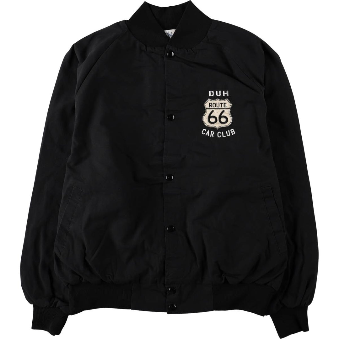 80s-90'S WestArk Varsity Jacket/Award Jacket, Made in USA, Men's XL equivalent, Vintage polyester black type Vintage Second Hand