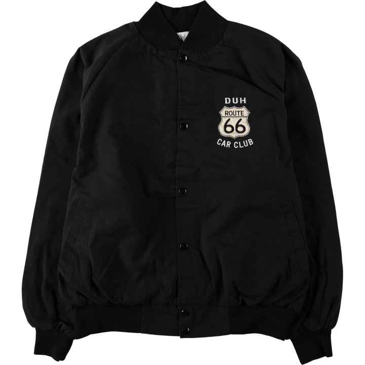 80s-90'S WestArk Varsity Jacket/Award Jacket, Made in USA, Men's XL equivalent, Vintage polyester black type Vintage Second Hand
