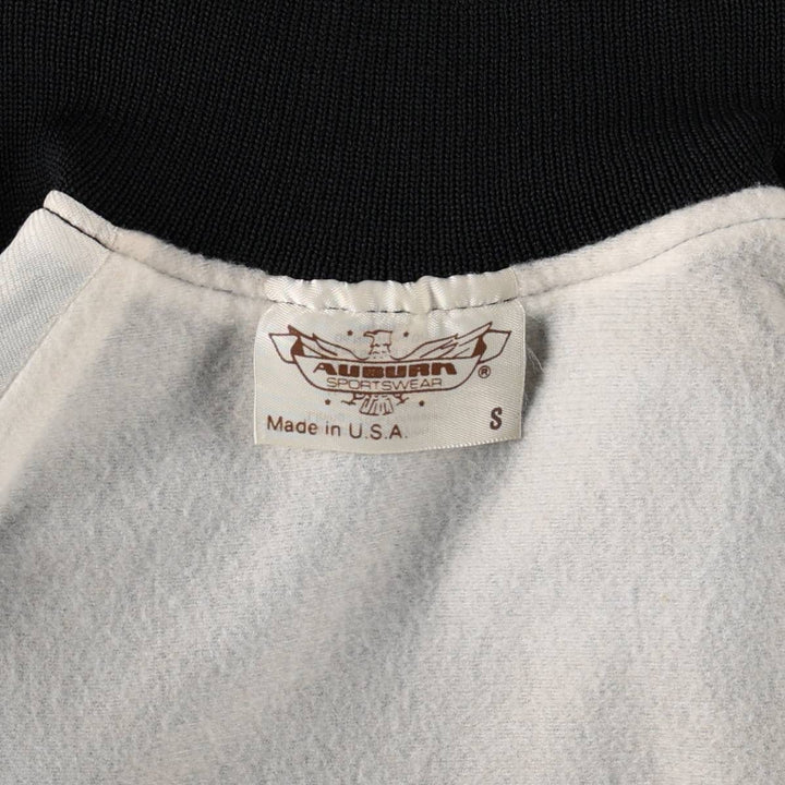 ~90'S AUBURN Nylon Stadium Jacket Award Jacket Varsity Jacket Made in USA Men's Size S (Equivalent) Vintage Nylon black type Vintage Second Hand